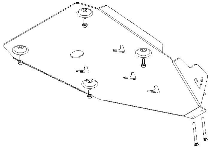 XRW SKID PLATE – 4mm – KAWASAKI KFX 700