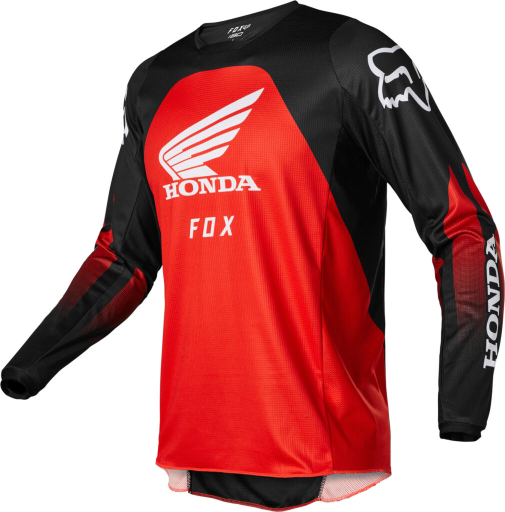 FOX 180 Honda Jersey – S, BLACK/RED MX22
