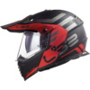 LS2 MX436 Pioneer EVO ADVENTURER Matt Black Red XS - Image 2