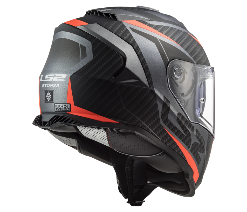 LS2 FF800 STORM RACER MATT TITANIUM FLUO L