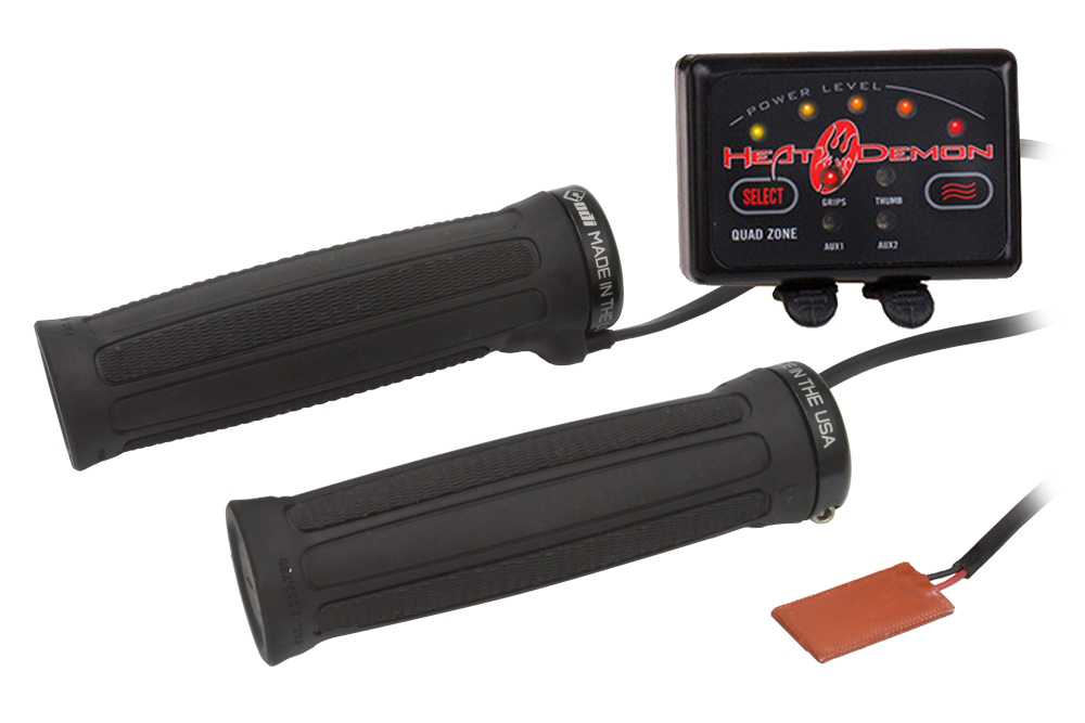Symtec ATV Heated Grip Kit, Quad Zone, Clamp on Grip