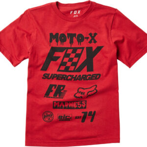 FOX Youth Czar Ss Tee -YXL, Cardinal, LFS18F