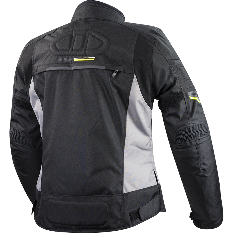 LS2 SHADOW LADY JACKET BLACK TITAN H-V YELLOW XS