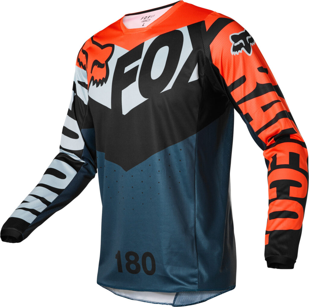FOX 180 Trice Jersey – S, GREY/ORANGE MX22