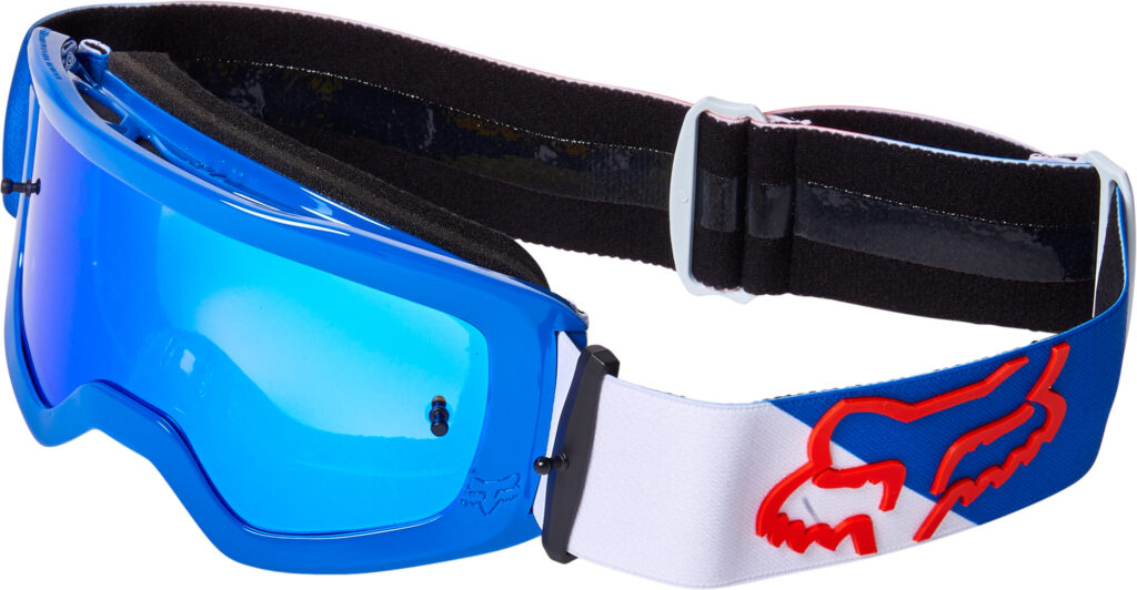 FOX Yth Main Skew Goggle Spk – OS, WHITE/RED/BLUE MX22