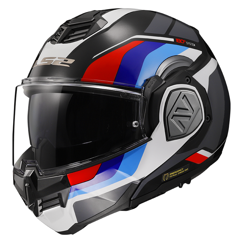 LS2 FF906 ADVANT ŠPORT GL.BLACK BLUE RED-06 XS