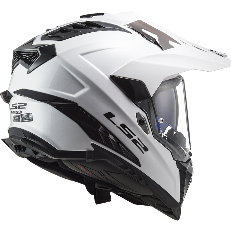 LS2 MX701 EXPLORER SOLID WHITE XS
