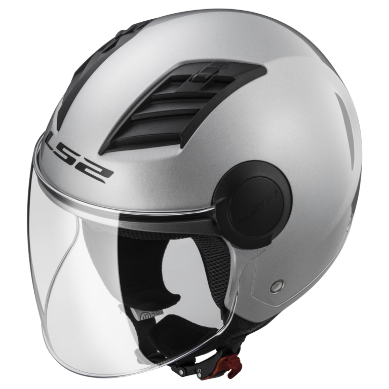 LS2 OF562 AIRFLOW GLOSS SILVER LONG XXL