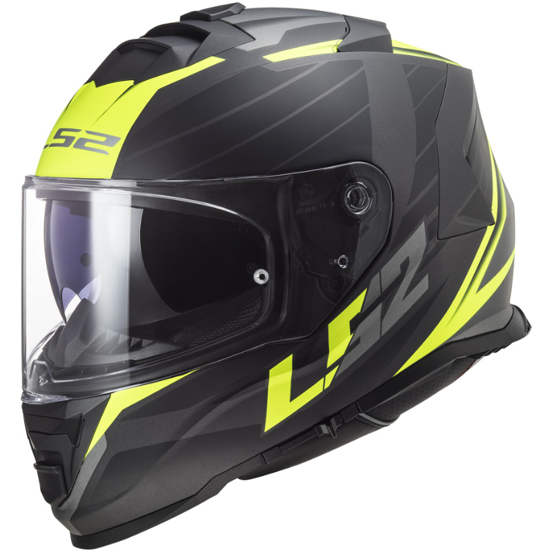 LS2 FF800 STORM NERVE MATT BLACK H-V YELLOW L