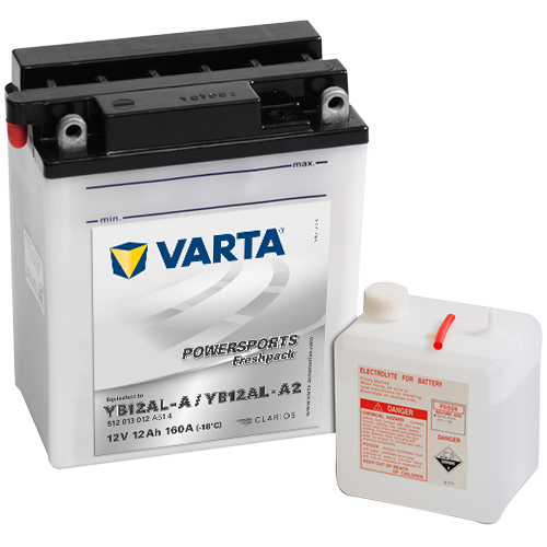 Varta 12V/12Ah moto (YB12AL-A / YB12AL-A2) Freshpack