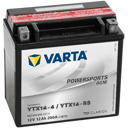 Varta 12V/12Ah – moto LF (YTX14-4/YTX14-BS)