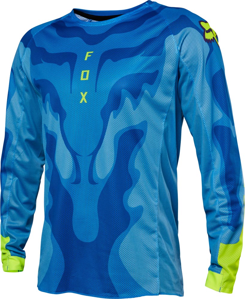 FOX Airline Exo Jersey – M, Blue/Yellow MX23