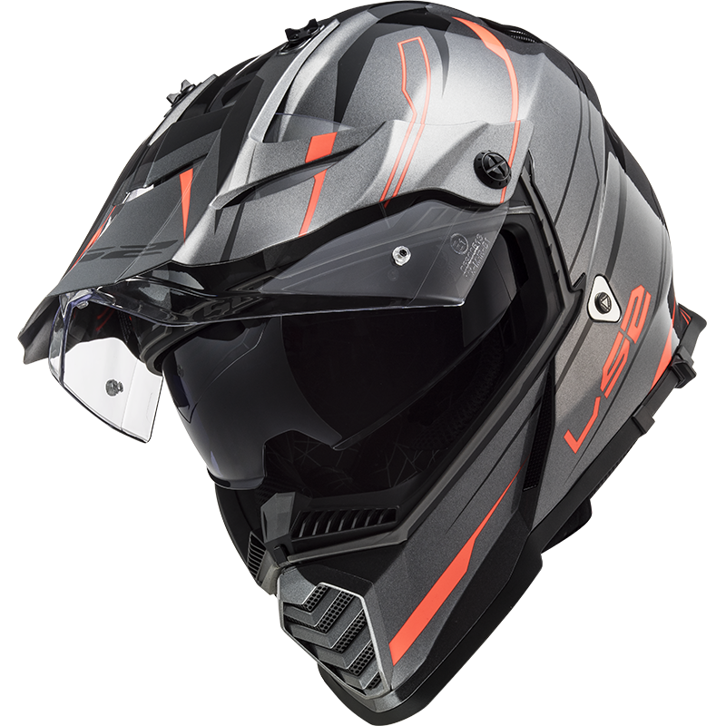LS2 MX436 PIONEER EVO KNIGHT TITANIUM ORANGE S