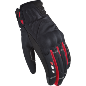 LS2 JET 2 LADY GLOVES BLACK RED