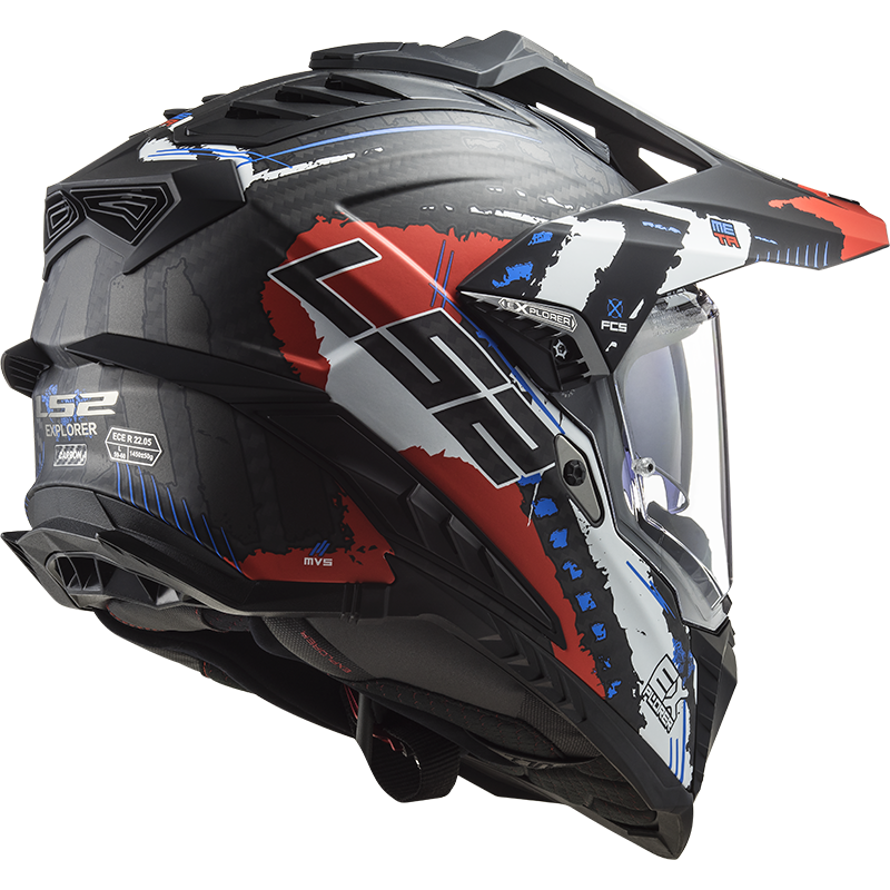 LS2 MX701 Explorer C EXTEND Matt Red XXL