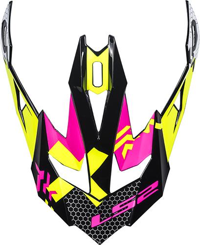 LS2 PEAK MX470 TRIPLEX BLACK PINK YELLOW