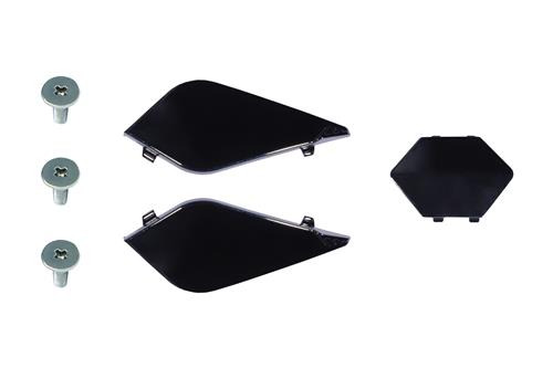 LS2 MX701 PEAK SCREWS+COVERS GLOSS BLACK