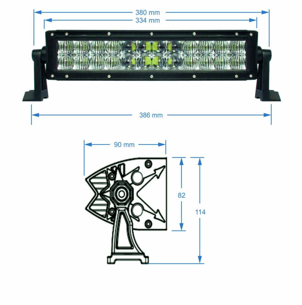 SHARK LED Light Bar 13,5″, 5D, 72W