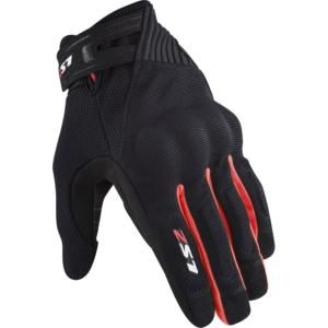 LS2 DART 2 MAN GLOVES BLACK RED XXL