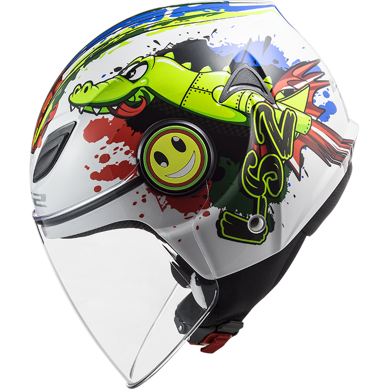 LS2 OF602 FUNNY CROCO GLOSS WHITE M