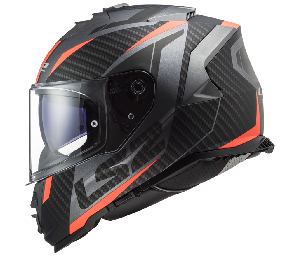 LS2 FF800 STORM RACER MATT TITANIUM FLUO L