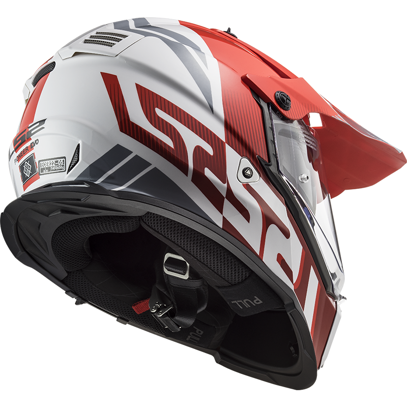 LS2 MX436 PIONEER EVO EVOLVE RED WHITE XXS