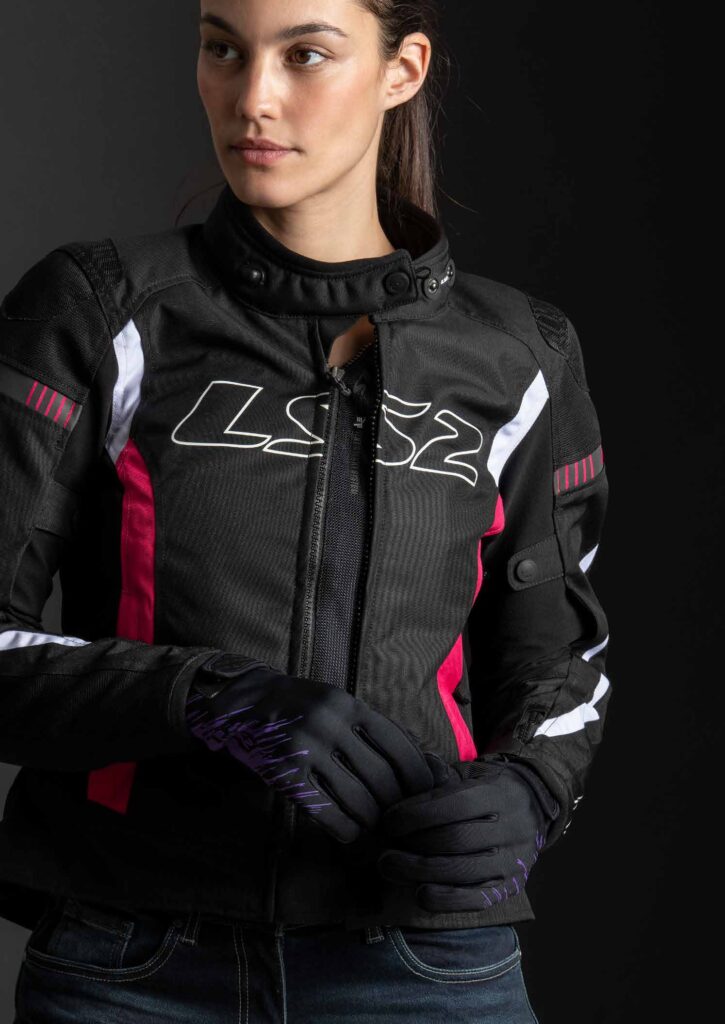 LS2 GATE LADY JACKET BLACK PINK XL