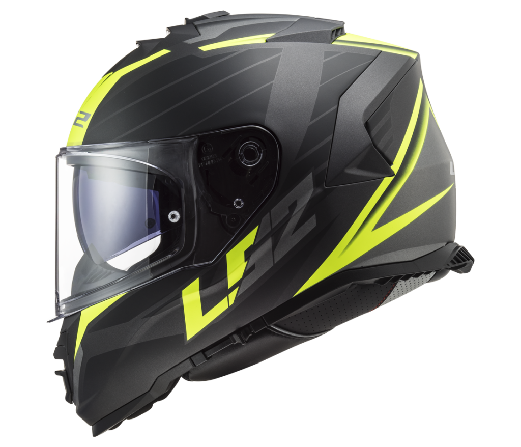 LS2 FF800 STORM NERVE MATT BLACK H-V YELLOW L