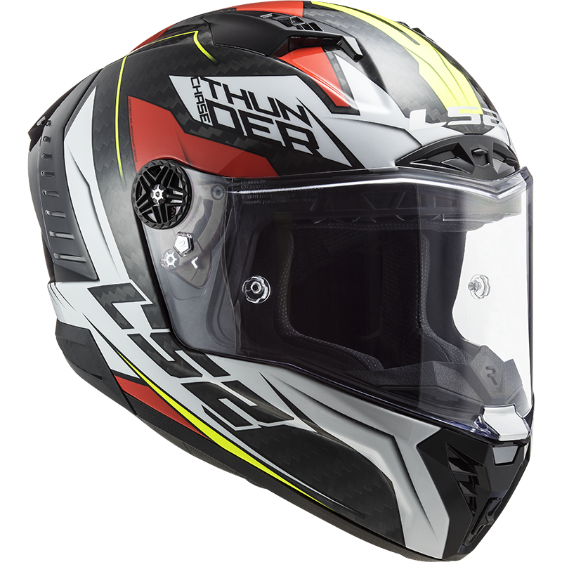 LS2 FF805 THUNDER C CHASE GLOSS WHITE RED XXL