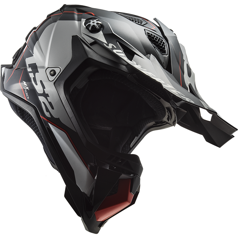 LS2 MX700 SUBVERTER ARCHED BLACK SILVER TITAN L