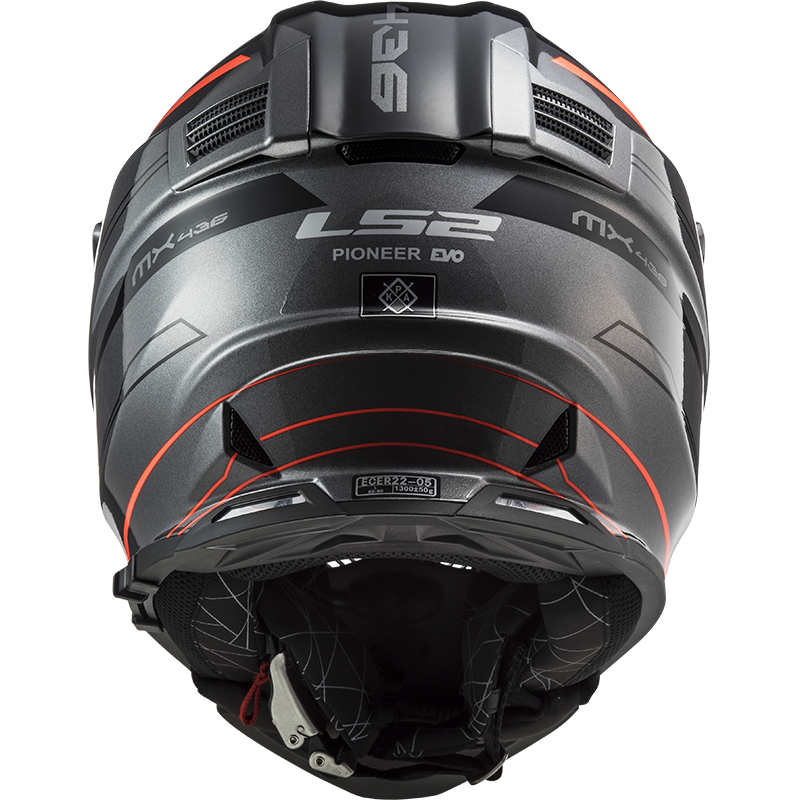 LS2 MX436 PIONEER EVO KNIGHT TITANIUM ORANGE S