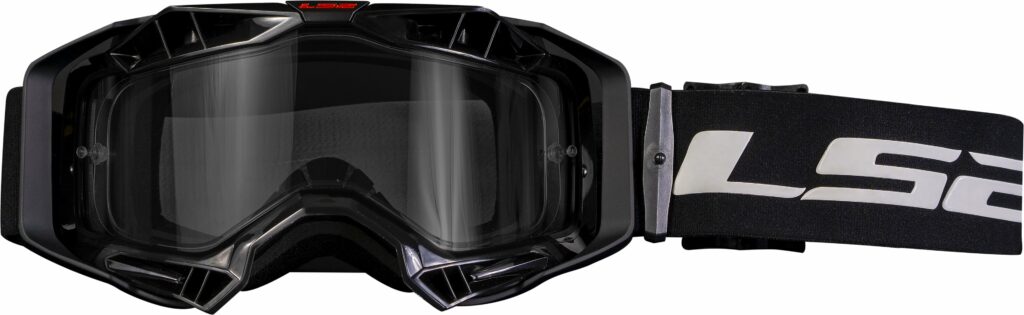LS2 AURA GOGGLE BLACK WITH CLEAR VISOR