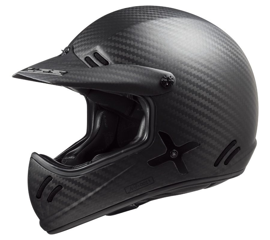 LS2 MX471 XTRA SINGLE MONO MATT CARBON M
