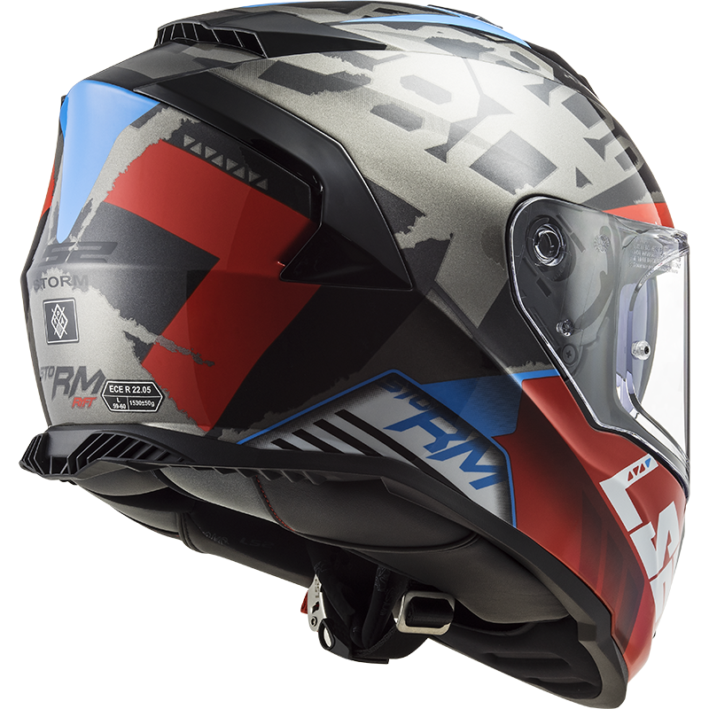 LS2 FF800 Storm SPRINTER Black Red Titanium XS
