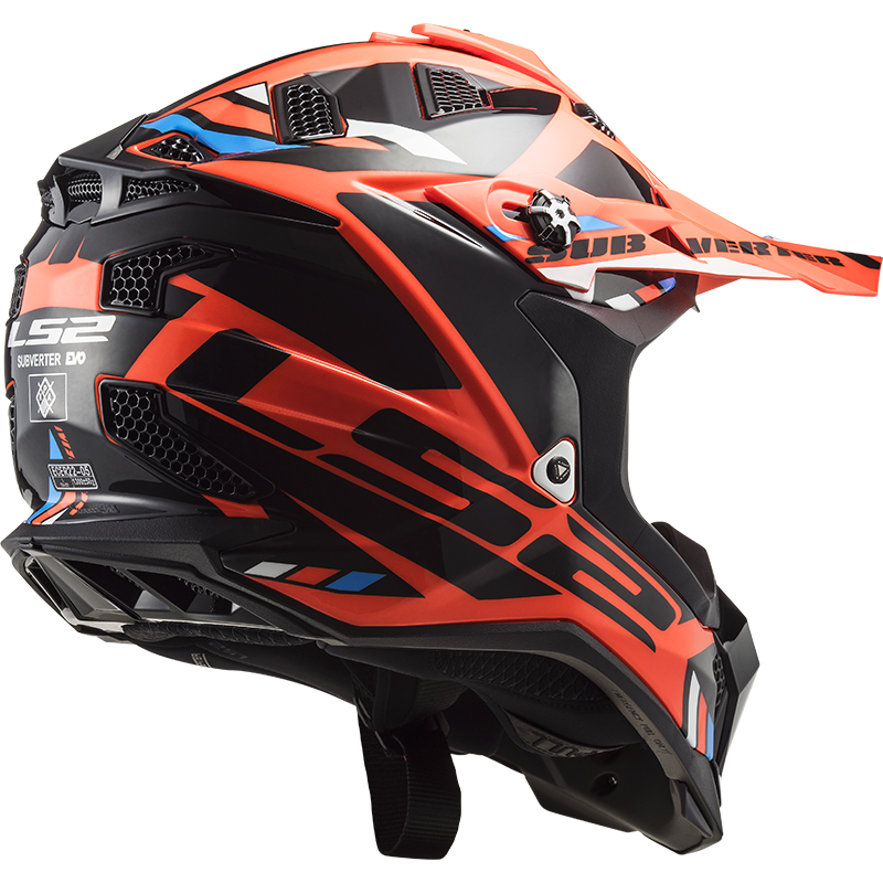 LS2 MX700 SUBVERTER STOMP FLUO ORANGE BLACK