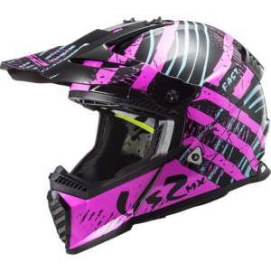LS2 MX437 FAST EVO VERVE BLACK FLUO PINK XXS