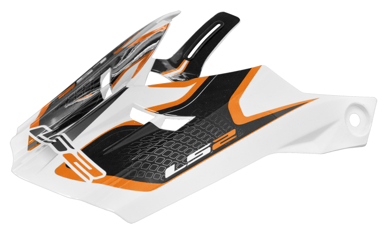 LS2 PEAK MX456 WHITE-ORANGE (COMPASS)