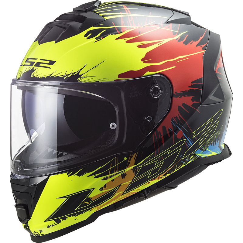 LS2 FF800 STORM DROP BLACK YELLOW RED M