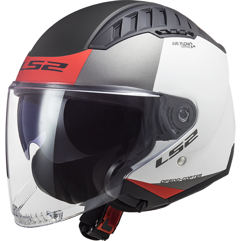 LS2 OF600 COPTER URBANE MATT WHITE RED XXL
