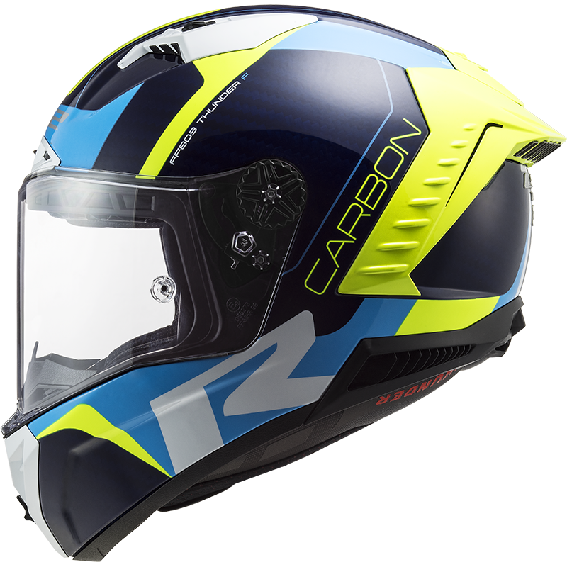 LS2 FF805 THUNDER C RACING1 GL.BLUE H-V YELLOW XXL