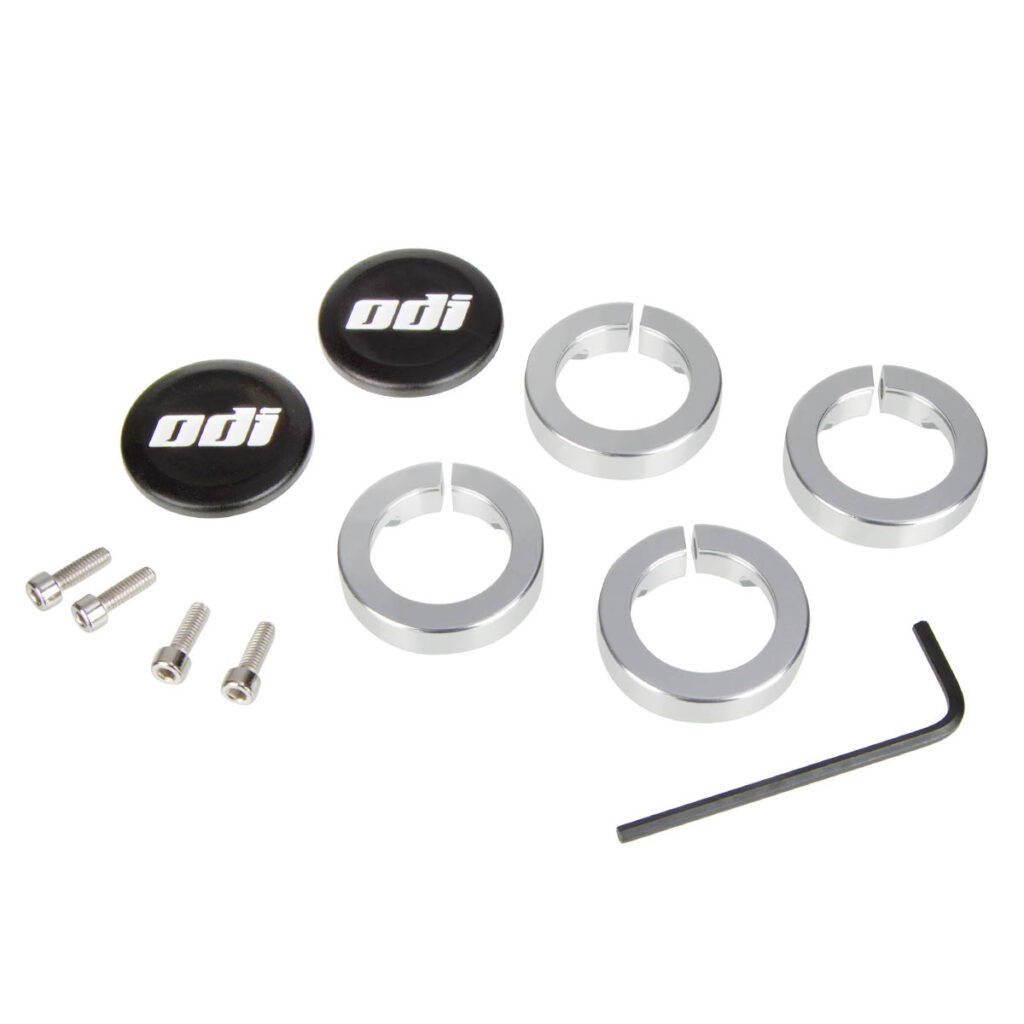 ODI GRIPS Set Lock Jaw Clamps w/Snap Caps – Silver
