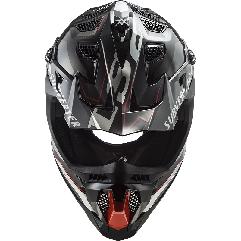 LS2 MX700 SUBVERTER ARCHED BLACK SILVER TITAN L
