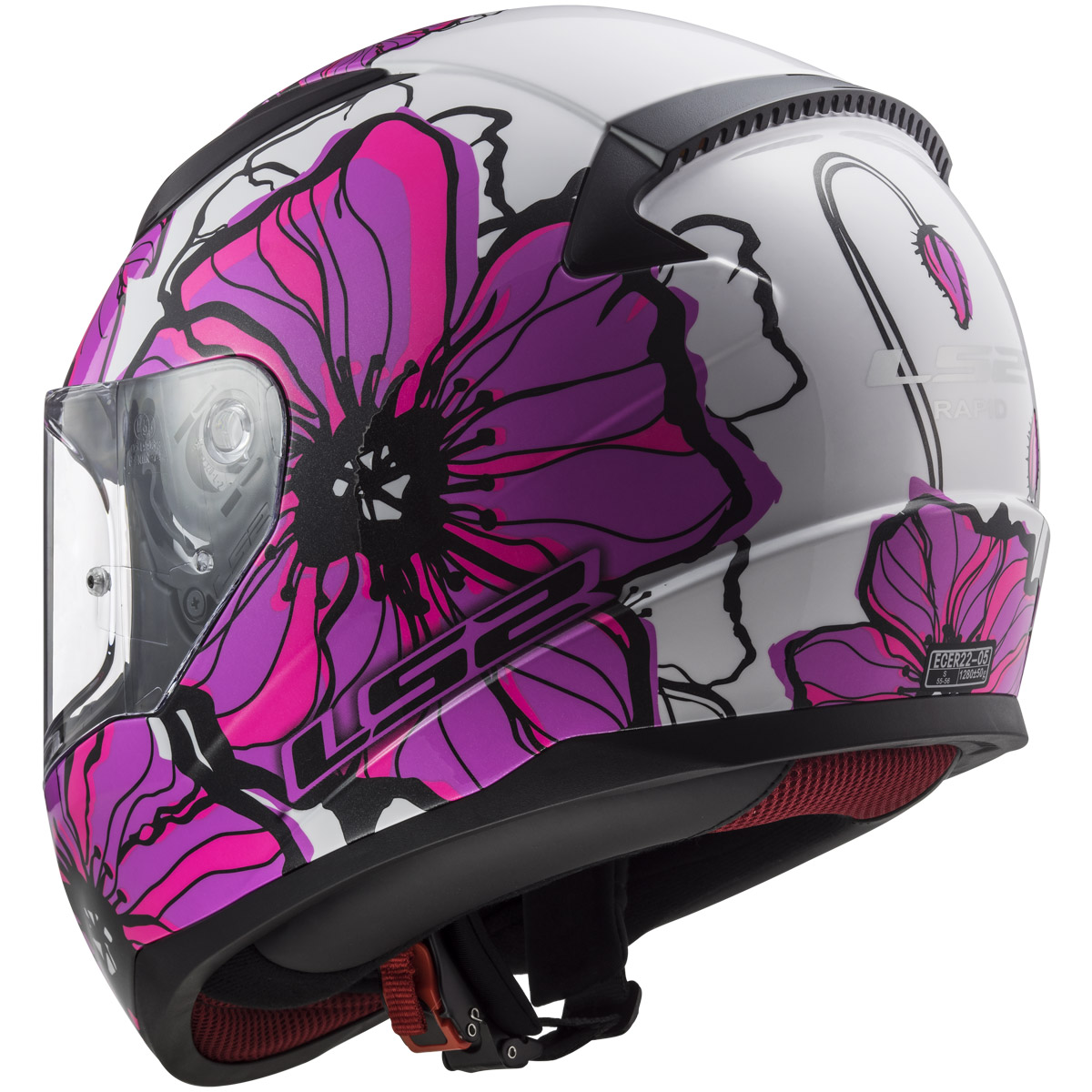 LS2 FF353 RAPID POPPIES PINK