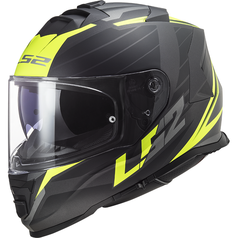 LS2 FF800 STORM NERVE MATT BLACK H-V YELLOW XXL