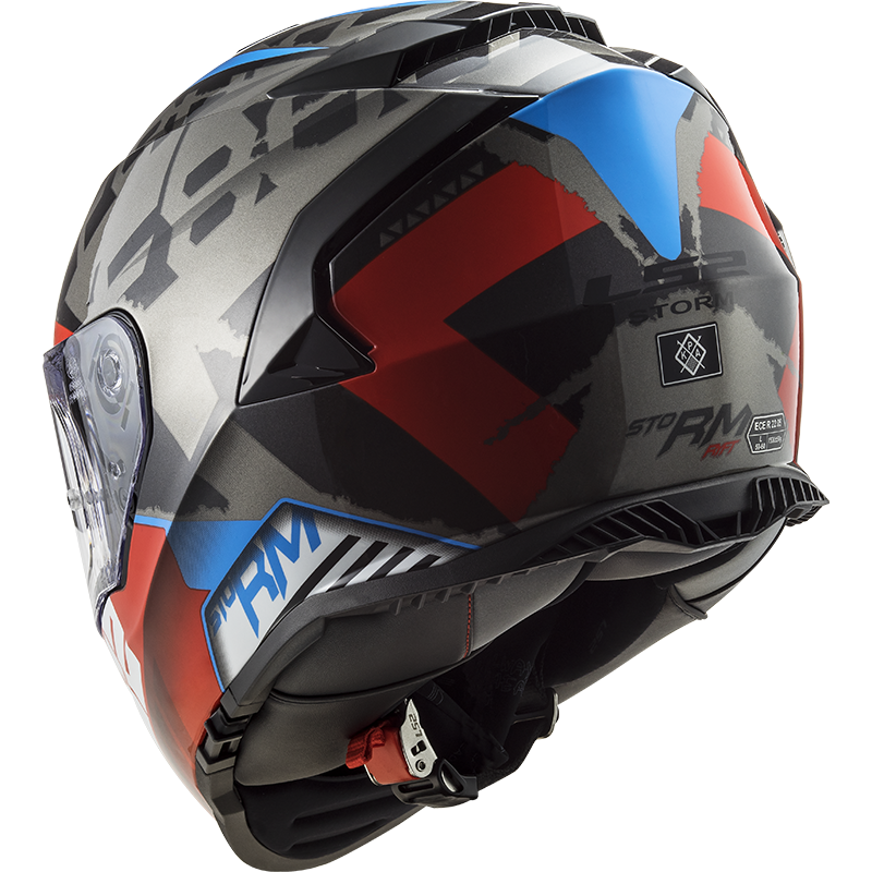 LS2 FF800 Storm SPRINTER Black Red Titanium XS