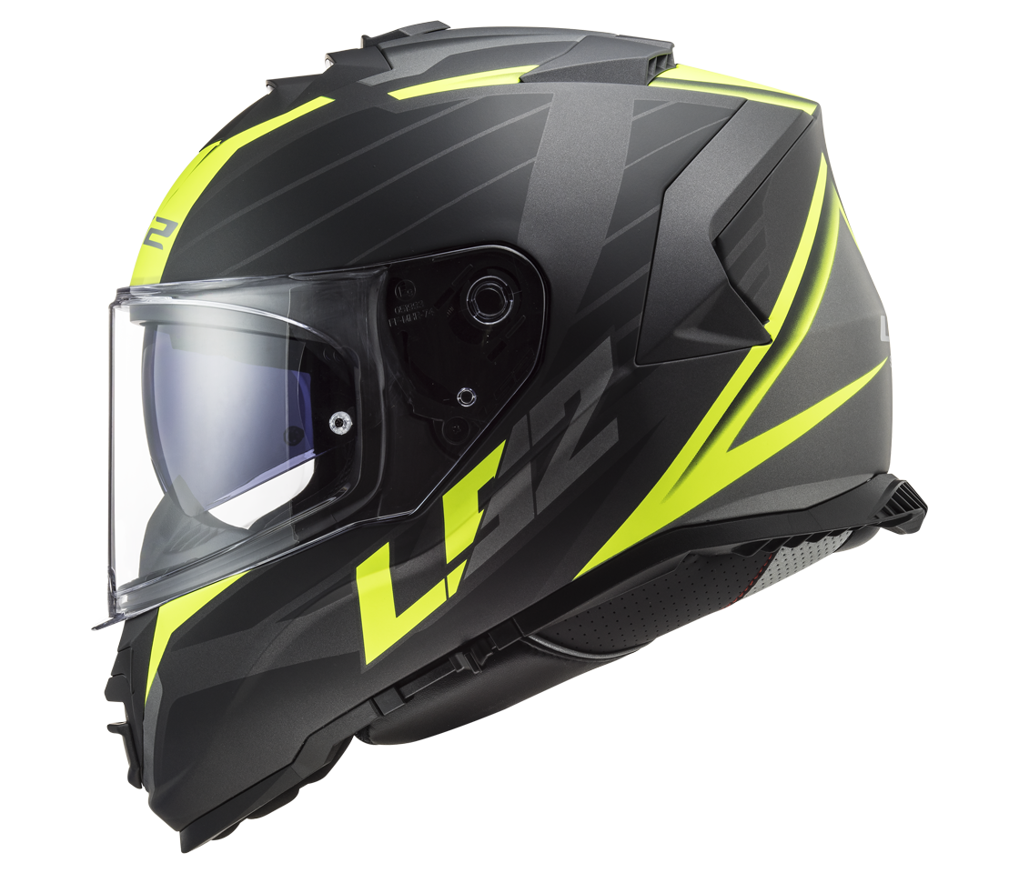 LS2 FF800 STORM NERVE MATT BLACK H-V YELLOW
