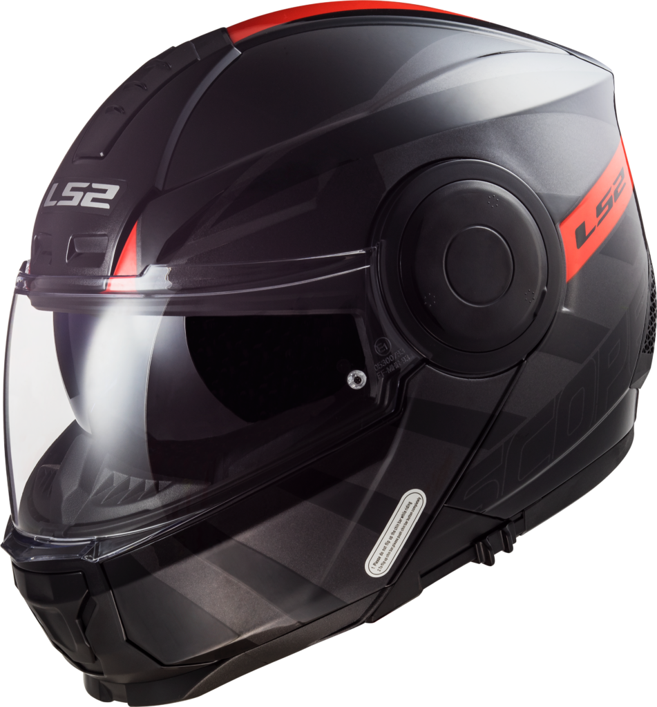 LS2 FF902 SCOPE HAMR GLOSS BLACK TITANIUM RED L
