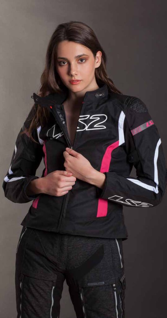 LS2 GATE LADY JACKET BLACK PINK