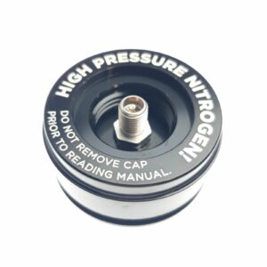 Reservoir End Cap: (1.834 Bore, 5/16-32, .900 TLG) Al 6061, Black Ano II, Laser Etch Warning