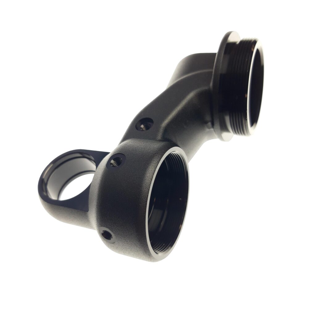 Body Cap: Piggyback (1.459 Bore, .9987 Eyelet Bore, 1.651-24 UNS-2B) 6061-T6 Forging, Blac